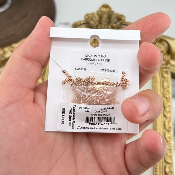 Kate Spade New York Toggle Pendant Necklace - Rose Gold Tone - Picture 6 of 6